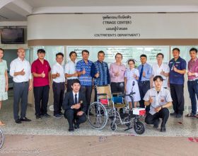 ภาควิชาเทคโนโลยีไฟฟ้า วิทยาลัยเทคนิคกาฬสินธุ์ มอบชุดหัวลากวีลแชร์ไฟฟ้า