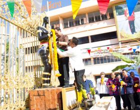 พิธีบวงสรวงพระวิษณุกรรม "วันคืนสู่เหย้า ศิษย์เก่า ๗๒ ปี" 